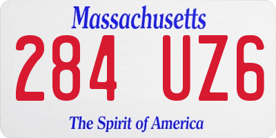 MA license plate 284UZ6