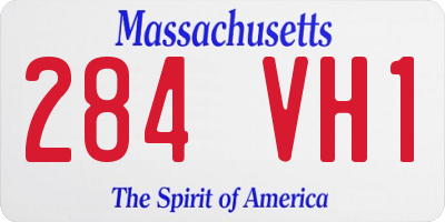 MA license plate 284VH1