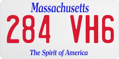 MA license plate 284VH6