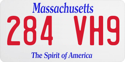 MA license plate 284VH9