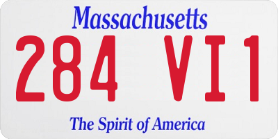 MA license plate 284VI1