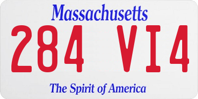 MA license plate 284VI4