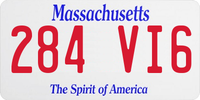 MA license plate 284VI6