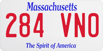 MA license plate 284VN0