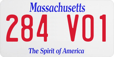 MA license plate 284VO1