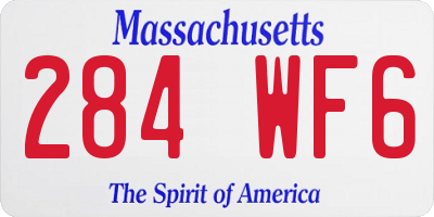 MA license plate 284WF6