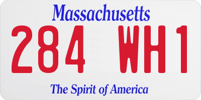 MA license plate 284WH1