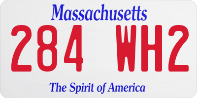 MA license plate 284WH2