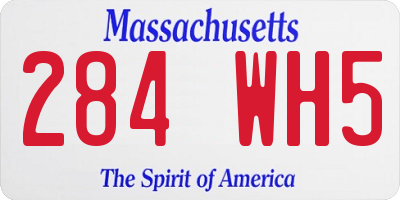MA license plate 284WH5
