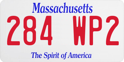 MA license plate 284WP2