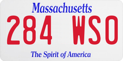 MA license plate 284WS0