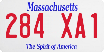 MA license plate 284XA1