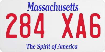 MA license plate 284XA6
