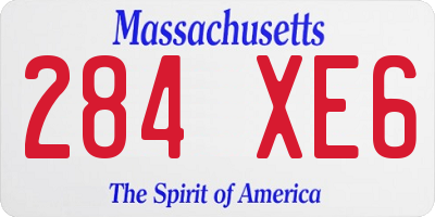 MA license plate 284XE6