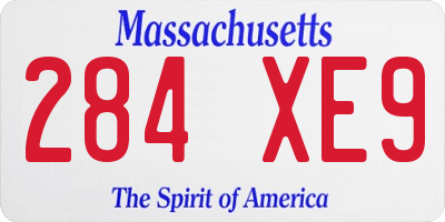 MA license plate 284XE9