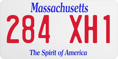MA license plate 284XH1