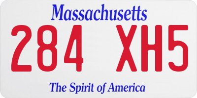 MA license plate 284XH5