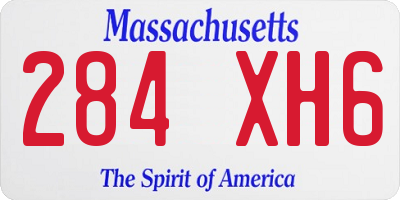 MA license plate 284XH6