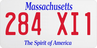 MA license plate 284XI1