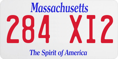 MA license plate 284XI2