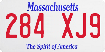 MA license plate 284XJ9