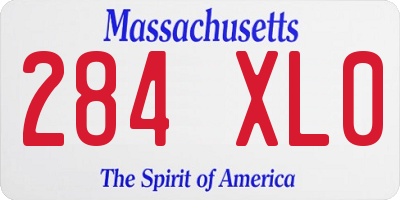 MA license plate 284XL0