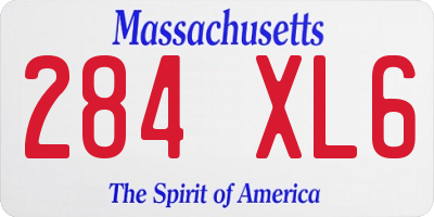 MA license plate 284XL6