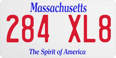 MA license plate 284XL8