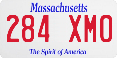 MA license plate 284XM0