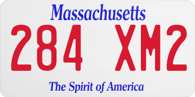 MA license plate 284XM2