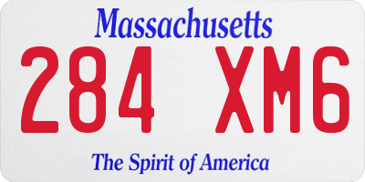 MA license plate 284XM6
