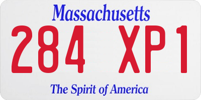 MA license plate 284XP1