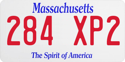 MA license plate 284XP2