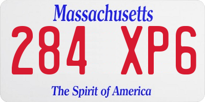 MA license plate 284XP6