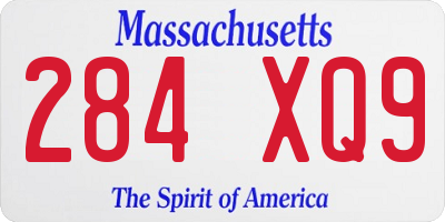 MA license plate 284XQ9