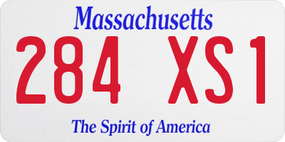 MA license plate 284XS1