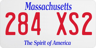 MA license plate 284XS2