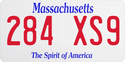 MA license plate 284XS9