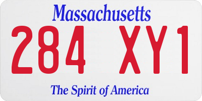 MA license plate 284XY1