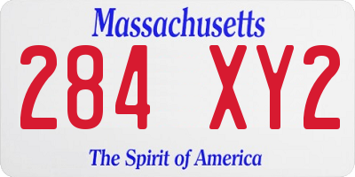 MA license plate 284XY2