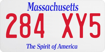 MA license plate 284XY5