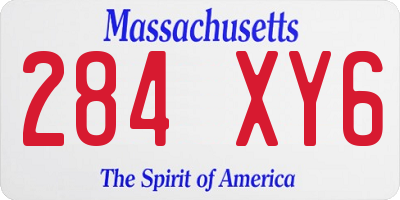 MA license plate 284XY6