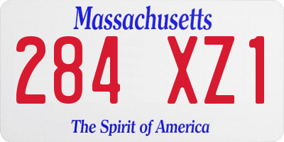 MA license plate 284XZ1