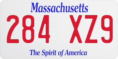 MA license plate 284XZ9