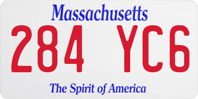 MA license plate 284YC6