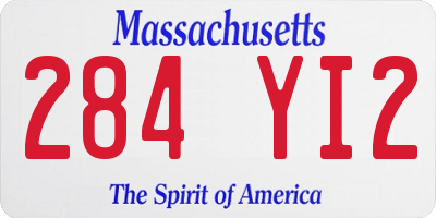 MA license plate 284YI2