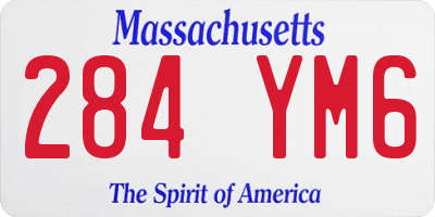 MA license plate 284YM6
