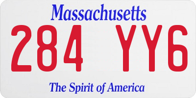 MA license plate 284YY6