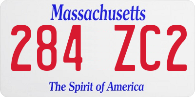 MA license plate 284ZC2