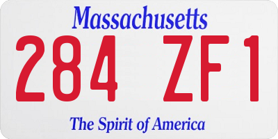 MA license plate 284ZF1
